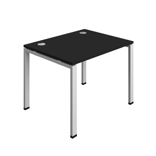 Synergy Bench with Cable Ports: 1 Person (FSC) : Goal Post Leg : 1000 800 Black/Silver