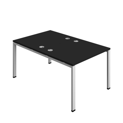 Synergy Bench with Cable Ports: 2 Person (FSC) : Goal Post Leg : 1000 800 Black/Silver