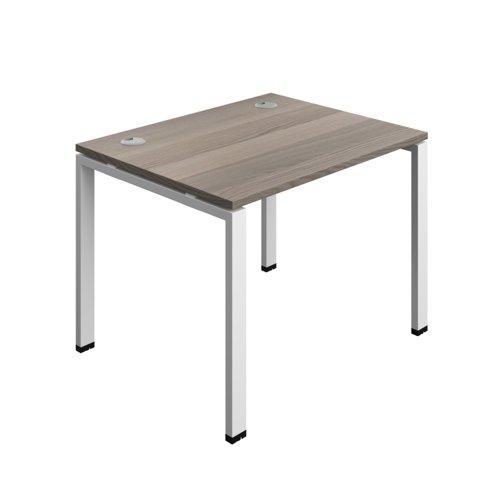 Synergy Bench with Cable Ports: 1 Person (FSC) : Goal Post Leg : 1000 800 Grey Oak/White