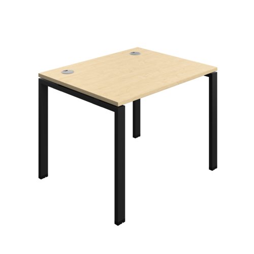 Synergy Bench with Cable Ports: 1 Person (FSC) : Goal Post Leg : 1000 800 Maple/Black