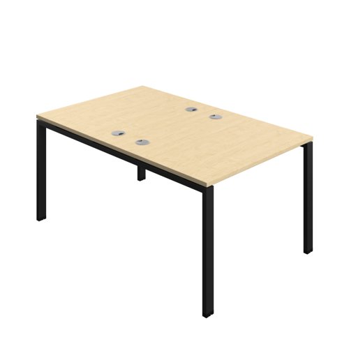 Synergy Bench with Cable Ports: 2 Person (FSC) : Goal Post Leg : 1000 800 Maple/Black