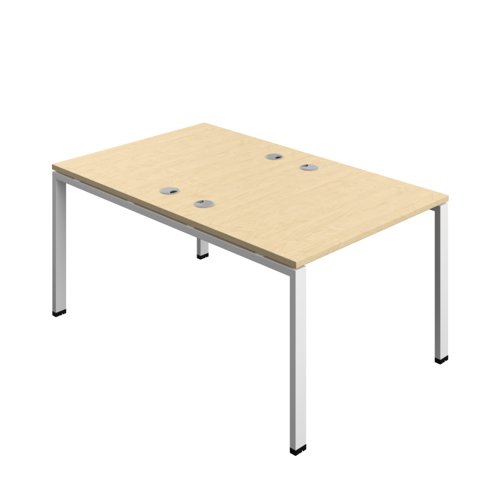 Synergy Bench with Cable Ports: 2 Person (FSC) : Goal Post Leg : 1000 800 Maple/White