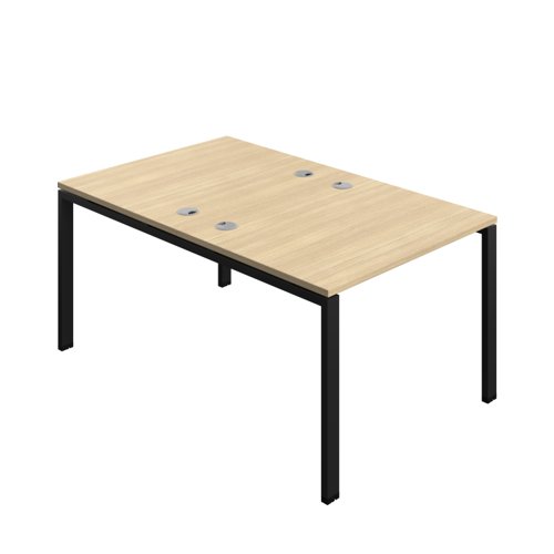 Synergy Bench with Cable Ports: 2 Person (FSC) : Goal Post Leg : 1000 800 Nova Oak/Black