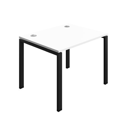 Synergy Bench with Cable Ports: 1 Person (FSC) : Goal Post Leg : 1000 800 White/Black