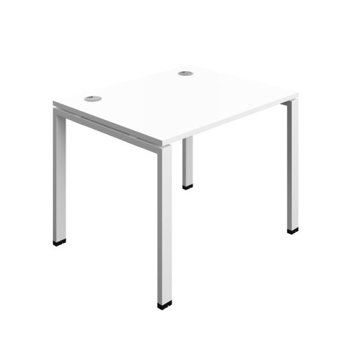 Synergy Bench with Cable Ports: 1 Person (FSC) : Goal Post Leg : 1000 800 White/White