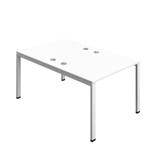 Synergy Bench with Cable Ports: 2 Person (FSC) : Goal Post Leg : 1000 800 White/White