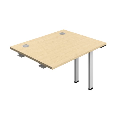 Synergy Bench Extension with Cable Ports: 1 Person (FSC) : 1000 800 Maple/Silver