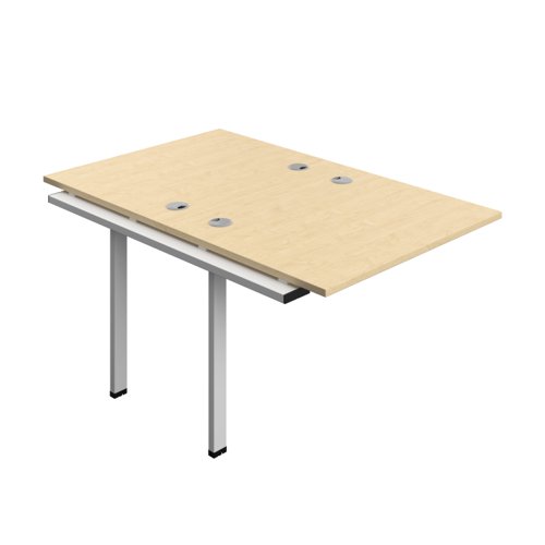 Synergy Bench Extension with Cable Ports: 2 Person (FSC) : 1000 800 Maple/Silver