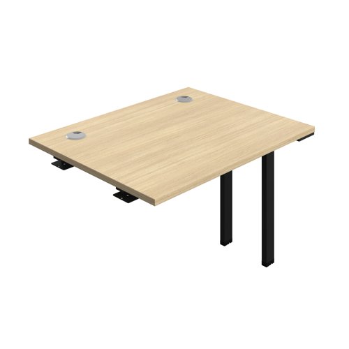 Synergy Bench Extension with Cable Ports: 1 Person (FSC) : 1000 800 Nova Oak/Black