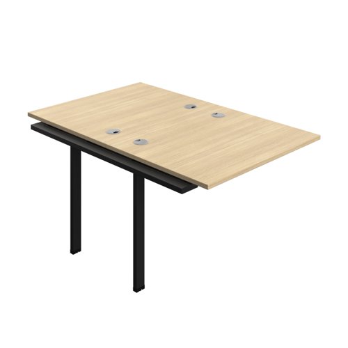 Synergy Bench Extension with Cable Ports: 2 Person (FSC) : 1000 800 Nova Oak/Black