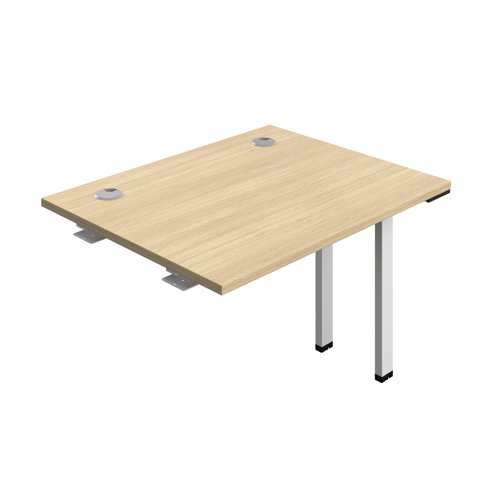 Synergy Bench Extension with Cable Ports: 1 Person (FSC) : 1000 800 Nova Oak/White