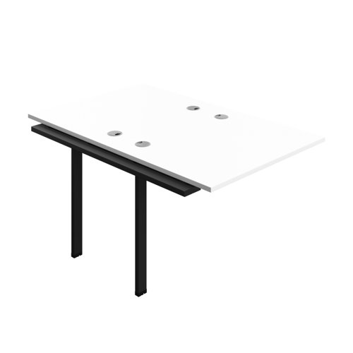 Synergy Bench Extension with Cable Ports: 2 Person (FSC) : 1000 800 White/Black