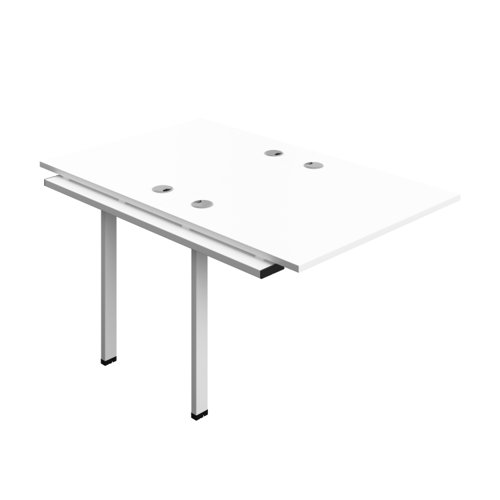 Synergy Bench Extension with Cable Ports: 2 Person (FSC) : 1000 800 White/White