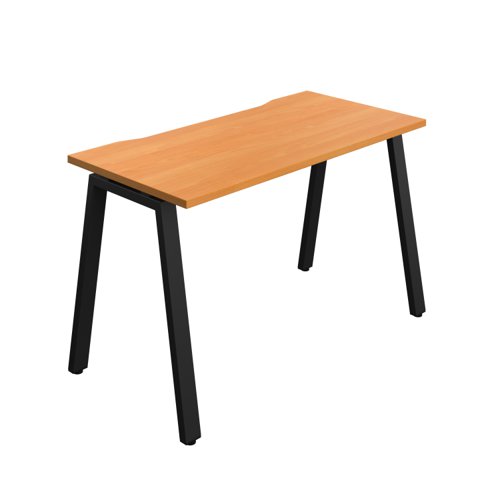 Synergy Bench with Cut Out: 1 Person (FSC) : A-Frame Leg : 1200 600 Beech/Black