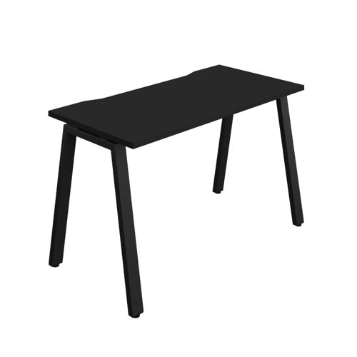 Synergy Bench with Cut Out: 1 Person (FSC) : A-Frame Leg : 1200 600 Black/Black