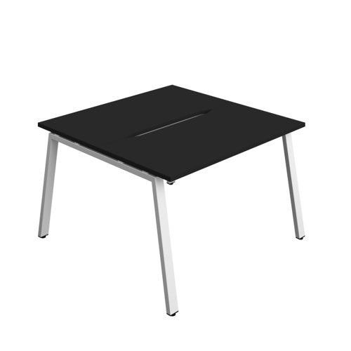 Synergy Bench with Cut Out: 2 Person (FSC) : A-Frame Leg : 1200 600 Black/White