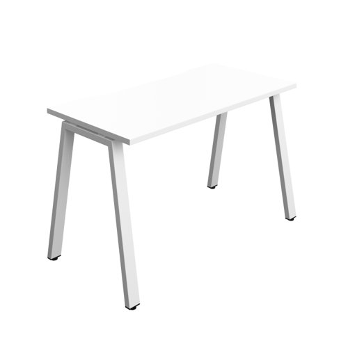 Synergy Bench with Cut Out: 1 Person (FSC) : A-Frame Leg : 1200 600 White/White