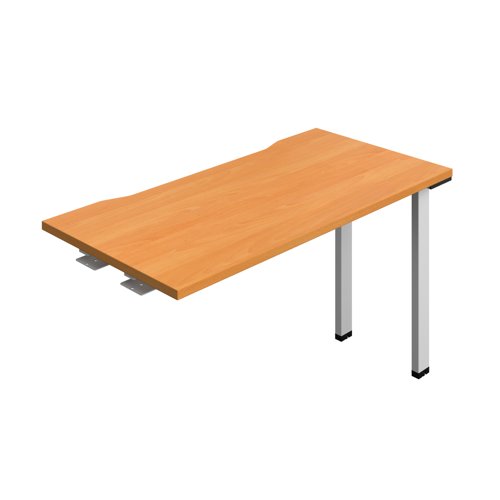 Synergy Bench Extension with Cut Out: 1 Person (FSC) : 1200 600 Beech/Silver