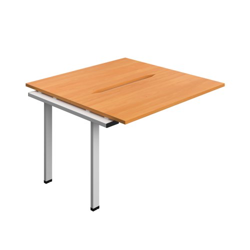 Synergy Bench Extension with Cut Out: 2 Person (FSC) : 1200 600 Beech/Silver