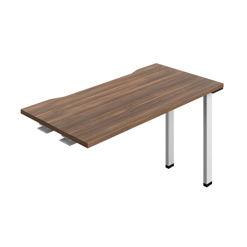 Synergy Bench Extension with Cut Out: 1 Person (FSC) : 1200 600 Dark Walnut/White