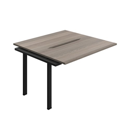 Synergy Bench Extension with Cut Out: 2 Person (FSC) : 1200 600 Grey Oak/Black