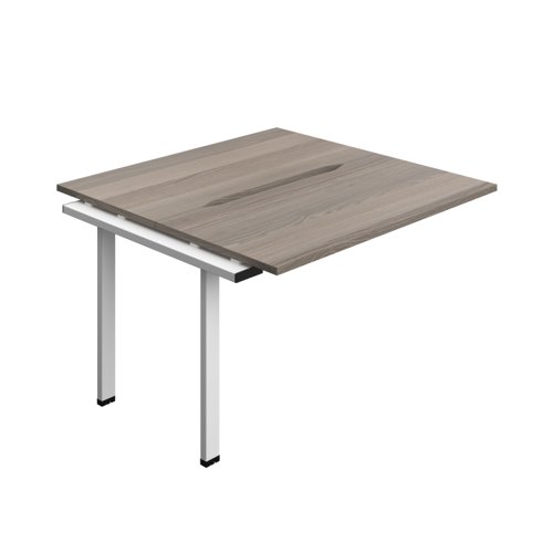 Synergy Bench Extension with Cut Out: 2 Person (FSC) : 1200 600 Grey Oak/White