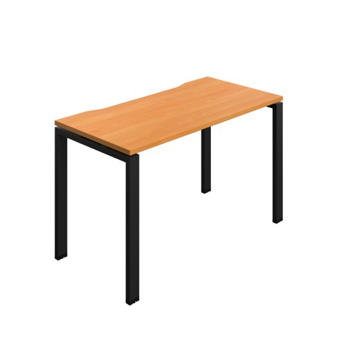 Synergy Bench with Cut Out: 1 Person (FSC) : Goal Post Leg : 1200 600 Beech/Black