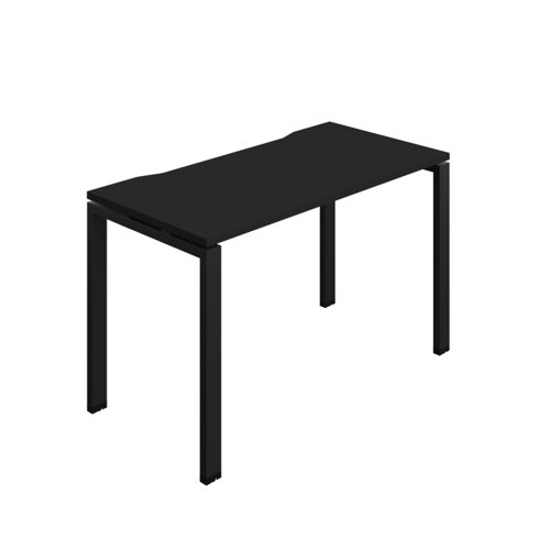 Synergy Bench with Cut Out: 1 Person (FSC) : Goal Post Leg : 1200 600 Black/Black