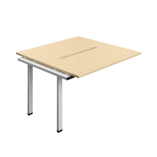 Synergy Bench Extension with Cut Out: 2 Person (FSC) : 1200 600 Maple/Silver