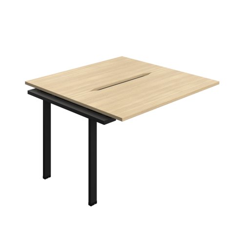 Synergy Bench Extension with Cut Out: 2 Person (FSC) : 1200 600 Nova Oak/Black