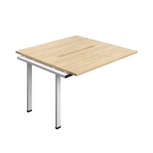 Synergy Bench Extension with Cut Out: 2 Person (FSC) : 1200 600 Nova Oak/White