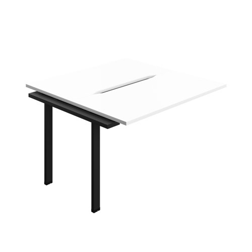 Synergy Bench Extension with Cut Out: 2 Person (FSC) : 1200 600 White/Black