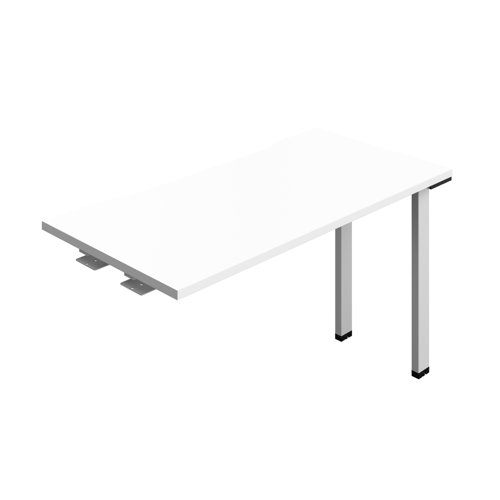 Synergy Bench Extension with Cut Out: 1 Person (FSC) : 1200 600 White/Silver