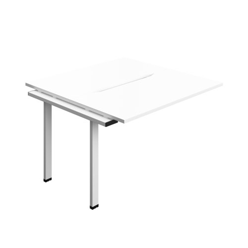 Synergy Bench Extension with Cut Out: 2 Person (FSC) : 1200 600 White/White