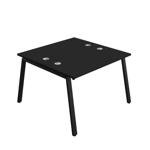 Synergy Bench with Cable Ports: 2 Person (FSC) : A-Frame Leg : 1200 600 Black/Black