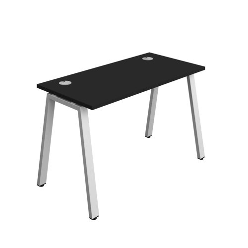 Synergy Bench with Cable Ports: 1 Person (FSC) : A-Frame Leg : 1200 600 Black/Silver
