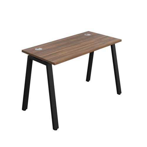 Synergy Bench with Cable Ports: 1 Person (FSC) : A-Frame Leg : 1200 600 Dark Walnut/Black