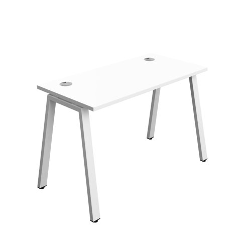 Synergy Bench with Cable Ports: 1 Person (FSC) : A-Frame Leg : 1200 600 White/White