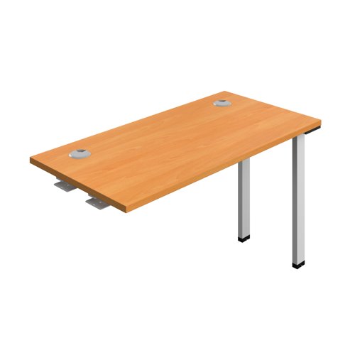 Synergy Bench Extension with Cable Ports: 1 Person (FSC) : 1200 600 Beech/Silver