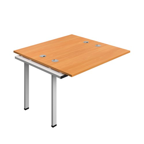 Synergy Bench Extension with Cable Ports: 2 Person (FSC) : 1200 600 Beech/Silver