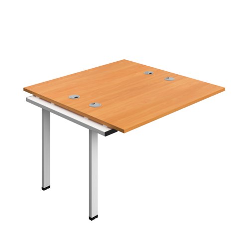 Synergy Bench Extension with Cable Ports: 2 Person (FSC) : 1200 600 Beech/White