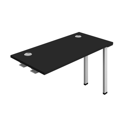 Synergy Bench Extension with Cable Ports: 1 Person (FSC) : 1200 600 Black/Silver