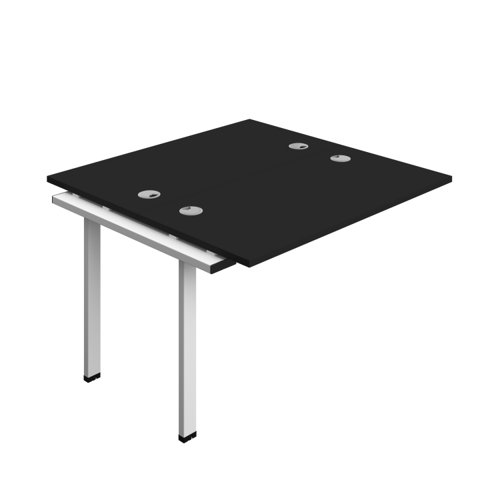 Synergy Bench Extension with Cable Ports: 2 Person (FSC) : 1200 600 Black/White
