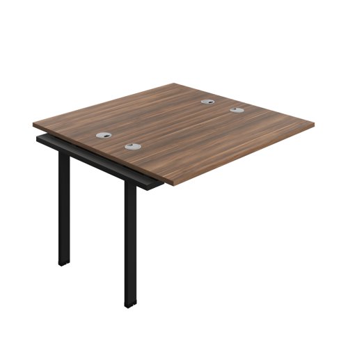 Synergy Bench Extension with Cable Ports: 2 Person (FSC) : 1200 600 Dark Walnut/Black