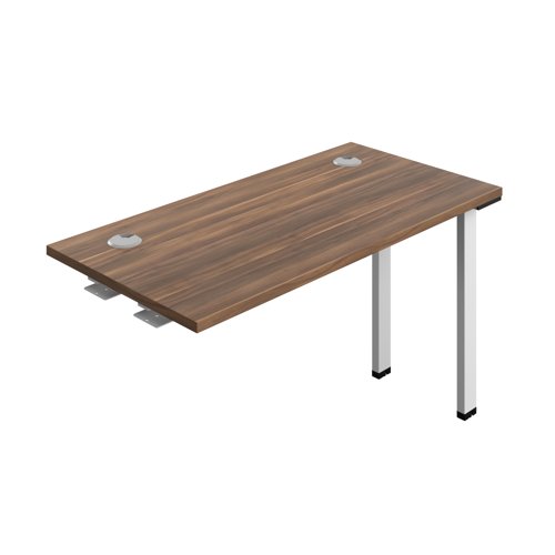 Synergy Bench Extension with Cable Ports: 1 Person (FSC) : 1200 600 Dark Walnut/White