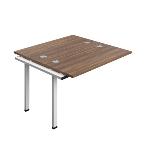 Synergy Bench Extension with Cable Ports: 2 Person (FSC) : 1200 600 Dark Walnut/White