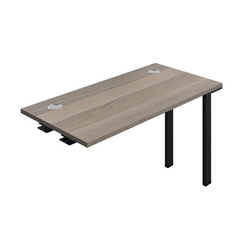 Synergy Bench Extension with Cable Ports: 1 Person (FSC) : 1200 600 Grey Oak/Black