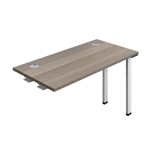 Synergy Bench Extension with Cable Ports: 1 Person (FSC) : 1200 600 Grey Oak/White