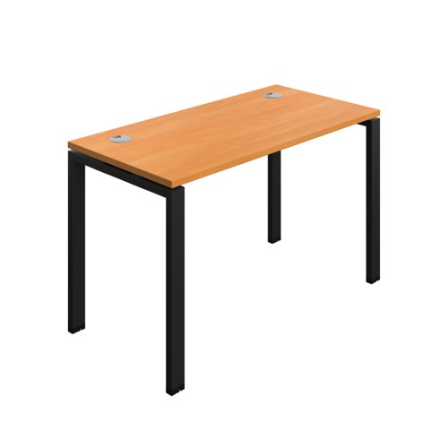 Synergy Bench with Cable Ports: 1 Person (FSC) : Goal Post Leg : 1200 600 Beech/Black