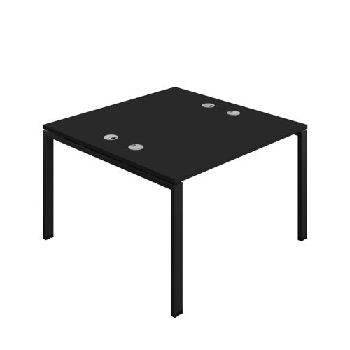Synergy Bench with Cable Ports: 2 Person (FSC) : Goal Post Leg : 1200 600 Black/Black